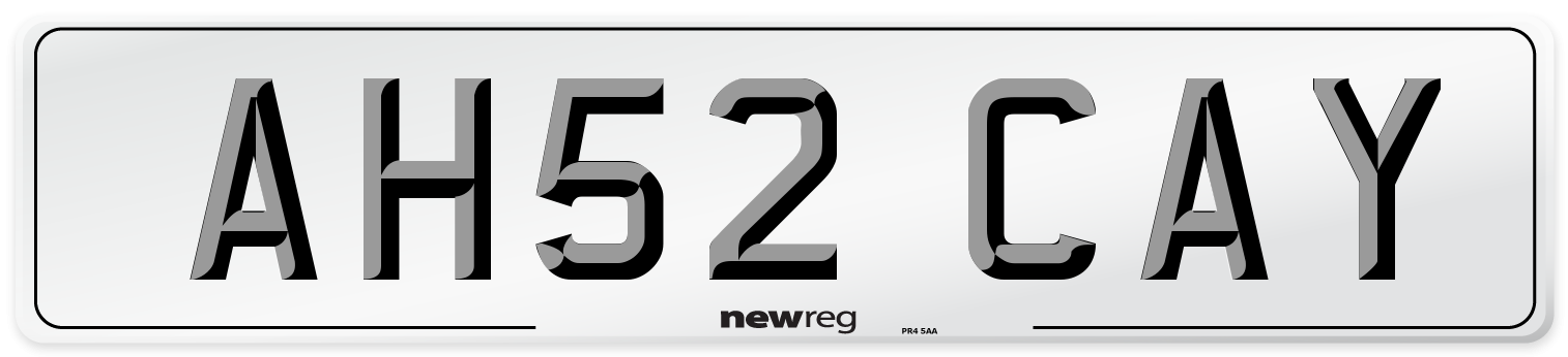 AH52 CAY Number Plate from New Reg